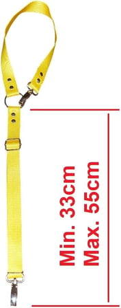 Araç İçi Köpek Emniyet Tasması, Ayarlanabilir Metal Kancalı (Sarı)