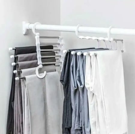 Çok Amaçlı Katmanlı Askılık Organizer, Dolap İçi Hareketli Pantolon, Kravat ve Şal Askı Sistemi