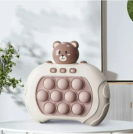 Sesli Işıklı Pop It Oyuncak Elektronik Popit Sevimli Ayıcık Oyun Konsolu PB129801