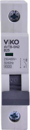 4VTB-1B25 Otomatik Sigorta 4,5kA B Tipi 1 Kutup 25A