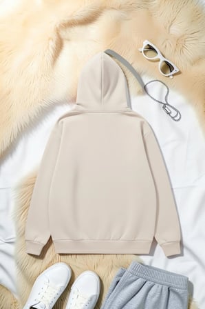 Unisex California 1987 Baskılı Oversize Hoodie Kapüşonlu Sweatshirt