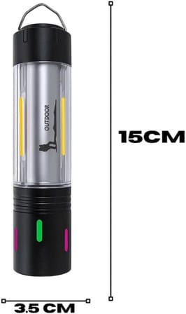 WATTON WT-736 LED Şarjlı Kamp Lambası, Ortam ve Odak Aydınlatma, Kamp Avcılık Acil Durum El Feneri