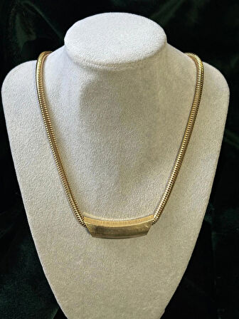 KALIN ZİNCİR UCU OVAL KOLYE