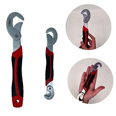 By Nevser® Çok Fonksiyonlu Ergonomik  Ayarlanabilir Büyük Küçük Akıllı Pense Anahtar 2li Set