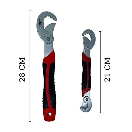 By Nevser® Çok Fonksiyonlu Ergonomik  Ayarlanabilir Büyük Küçük Akıllı Pense Anahtar 2li Set