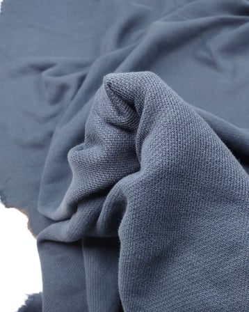 Taşlanmış Lacivert Renkte Pamuklu Üç İp Örme Kumaş Eşofmanlık & Sweatshirtlük En: 200cm