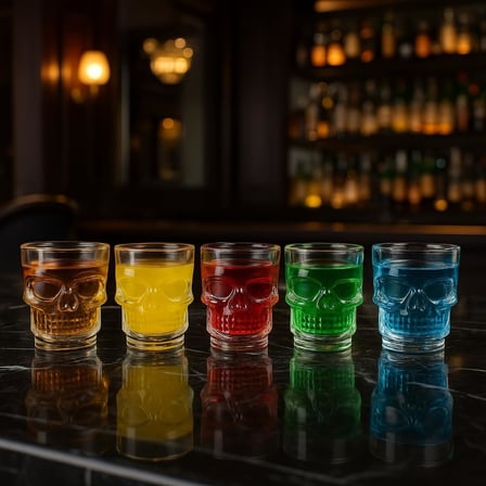 6’lı Tekila Bardağı Seti Kafatası Tasarımlı – 60 ml Şeffaf Cam, Şık ve Dayanıklı Shot Bardakları, Dekoratif ve Özel Sunumlar İçin İdeal