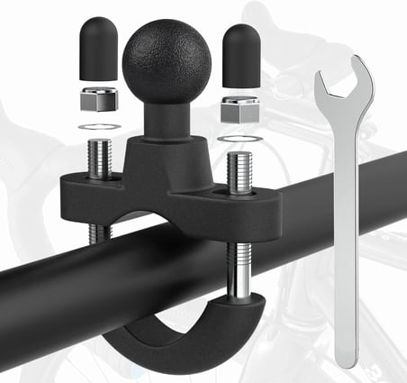 CAMOLO GoPro Hero 10/9/8/7/6/5/4 aksiyon kameraları ve daha fazlası için kamera tutucu tutucu, 360 ° gidon kamera tutucu, 1/4 dişli, Moto bisiklet gidonu için