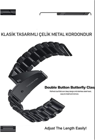 Huawei Watch Gt/gt2/gt2e/gt2 Pro/gt3/gt3 Pro/watch 3/3 Pro Paslanmaz Çelik Metal Kordon