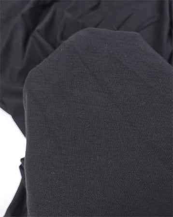Siyah Renkte Yumuşak Ama Pamuk Pamuk Süprem Penye Kumaş Tişörtlük & Elbiselik En: 170cm