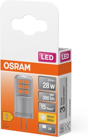 4058075431997 Led Star Ampul Pin Cl 30 2.5W, 2700 Kelvin, Sarı Işık G4 Duy, Sarı