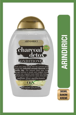Organix Charcoal Detox Sülfatsız Saç Bakım Kremi 385 ml