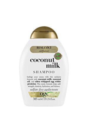 OGX Besleyici Coconut Milk Sülfatsız Şampuan ve Bakım Kremi 385ml+Serum 100ml