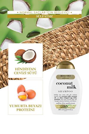 OGX Besleyici Coconut Milk Sülfatsız Şampuan ve Bakım Kremi 385ml+Serum 100ml