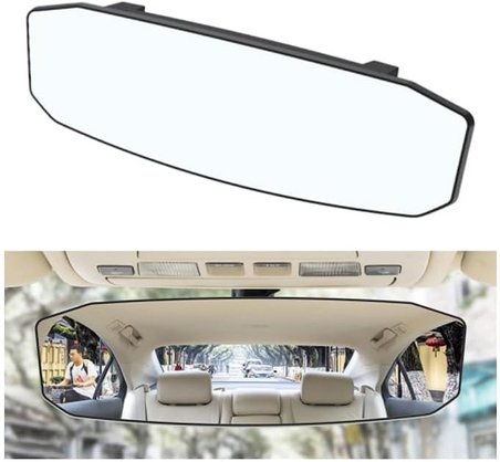 SD-2415 Kavisli Dışbükey Geniş Açılı Araç Dikiz Aynası 299x90mm, SIYAH