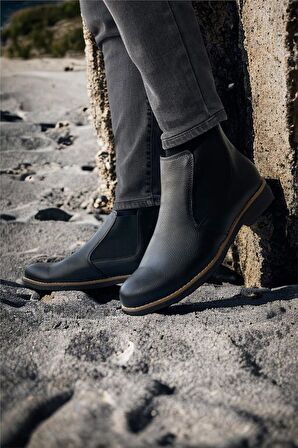 Bilekte Klasik Erkek Chelsea Bot SİYAH