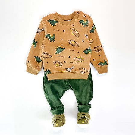 Dinazor Baskılı 3 İplik Erkek İkili Takım