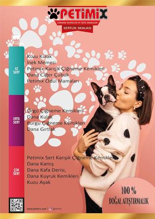 İnek Memesi Çubukları Çiğneme Kemikleri Köpek Ödül Maması 130g