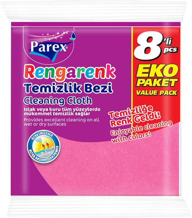 Rengarenk Temizlik Bezi 8'li