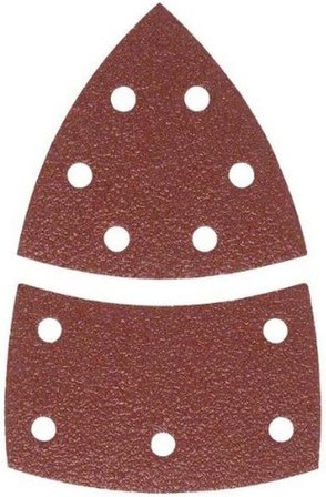 - Multi Zımpara Kağıdı 10'lu Set, 102 x 62/93 mm 40/120/180 Kum 11 Delik