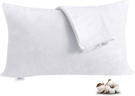 2 Li Paket Pamuklu, Sıvı Geçirmez Yastık Koruyucu Alez, Havlu yüzey yastık alezi