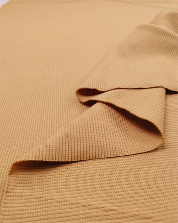 Koyu Sütlü Kahve Renkte Kaşkorse Ribana Kumaş Manşetlik & Yakalık En: 110cm