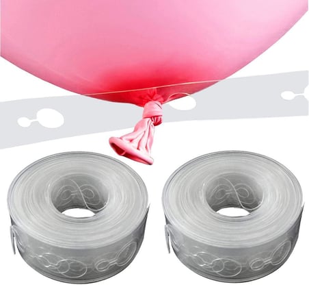 TOYS - 2 Adet Plastik Balon Zinciri Aparatı, Balon Şeridi, Balon Kemeri 5 Metre