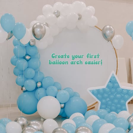 TOYS - 2 Adet Plastik Balon Zinciri Aparatı, Balon Şeridi, Balon Kemeri 5 Metre