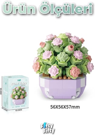 Panlos Micro Block Bitki Serisi 1251 Çiçek Buketi 270 Parça Oyuncak Yapım Seti FFP-1251