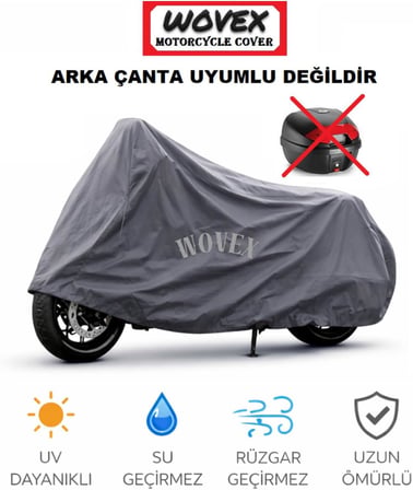 MV Agusta Rush 1000 İle Uyumlu Motosiklet Brandası,Çantasız Model Uyumlu Branda,Gri