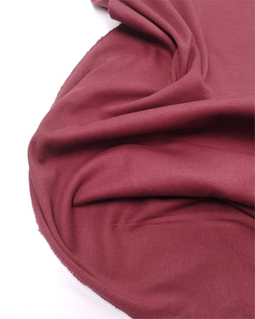 Bordo Renkte İnterlok Penye Kumaş Tişörtlük & Elbiselik En: 180cm