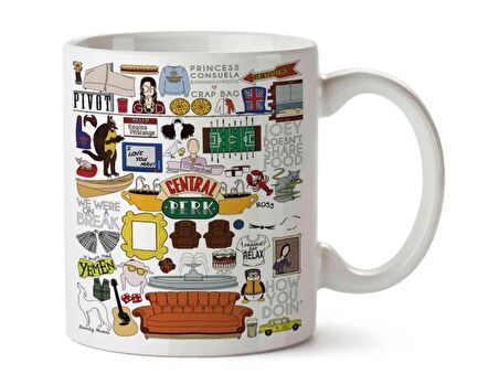 Central Perk Friends Baskılı Kupa Bardak