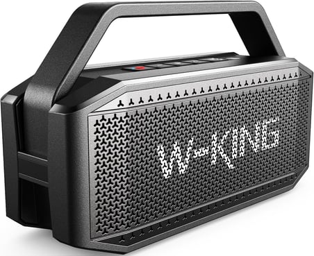 Subwoofer'lı Taşınabilir Yüksek Bluetooth Hoparlörler, 60W Dış Mekan Hoparlörleri Bluetooth Kablosuz Su Geçirmez Hoparlör, Derin Bas/40H/TF/AUX