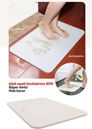 Diatom Sihirli Banyo Paspası-kırık Beyaz ST00212