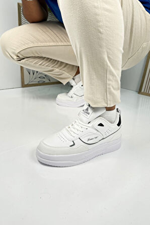 Günlük Erkek Sneaker Bağcıklı Kalın Desenli Tabanlı Oval Burunlu Bilek Destekli Spor Ayakkabı 2282