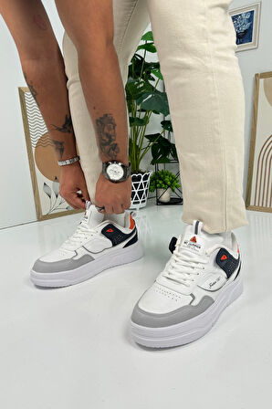 Günlük Erkek Sneaker Bağcıklı Kalın Desenli Tabanlı Oval Burunlu Bilek Destekli Spor Ayakkabı 2282
