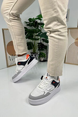 Günlük Erkek Sneaker Bağcıklı Kalın Desenli Tabanlı Oval Burunlu Bilek Destekli Spor Ayakkabı 2282