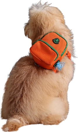 Design, Turuncu, Çantalı Göğüs Tasması, Köpek Sırt Çantası – 2’si 1 Arada Göğüs Tasması Fonksiyonlu, Ayarlanabilir, Küçük &amp; Büyük Irklar için, Small