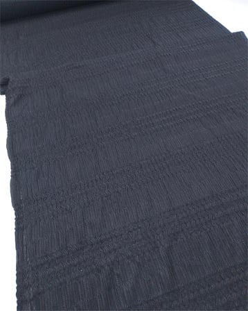 Siyah Renkte Esnek Yumuşak İnce Bürümccüklü Waffel Jarse Kumaş Elbiselik & Bluzluk En: 160cm