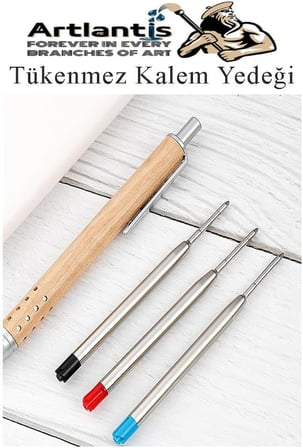Mavi Tükenmez Kalem Yedeği 10 Adet Tükenmez Kalem İçi Yedek Mavi Metal Tükenmez Kalem İçi Okul Ofis Jel Kalem İçi