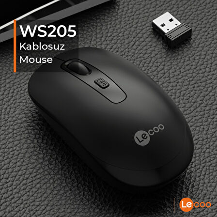 Lecoo WS205 Kablosuz 1600 DPI 4 Tuşlu Optik Mouse