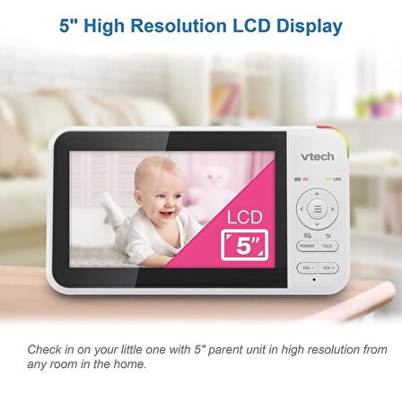 VTech VM924-2 Uzaktan Pan-Tilt-Zoom 2 Kameralı Video Monitörü - 5 Inc