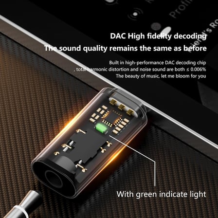 Type C to 3.5mm DAC Kulaklık Dönüştürücü iPhone 15 ve Type C Telefon ile Uyumlu Çevirici OTGAX