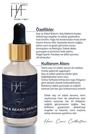 Seyrek Ve Boş Bölge Doldurucu Gürleştirici Canlandırıcı Bakım Erkek Saç Sakal Serumu 30 ml