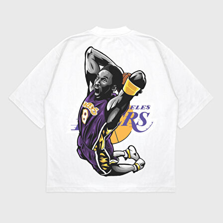 Oversize 'Kobe 8' Baskılı T-Shırt