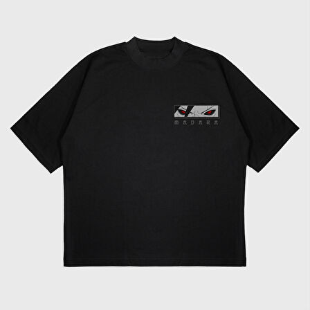 Oversize 'Uchiha Clan' Baskılı t-shirt