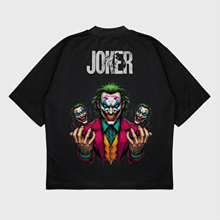 Oversize 'Joker' Baskılı T-Shırt