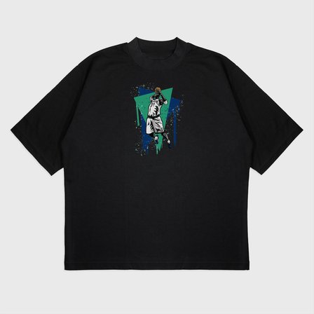 Oversize 'Kevin Garnett' Baskılı t-shirt