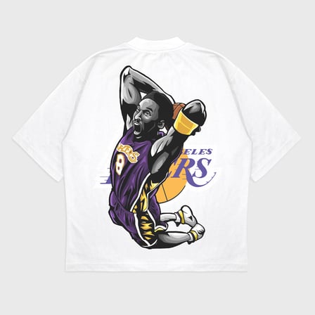 Oversize 'Kobe 8' Baskılı t-shirt
