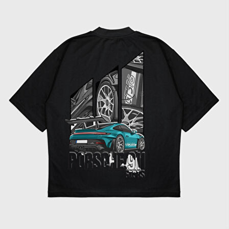 Oversize 'Porsche' T-Shırt